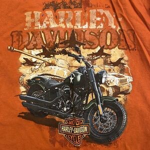 Harley-Davidson Men's Orange Long Sleeve Shirt‎ Bundle of Two Size M